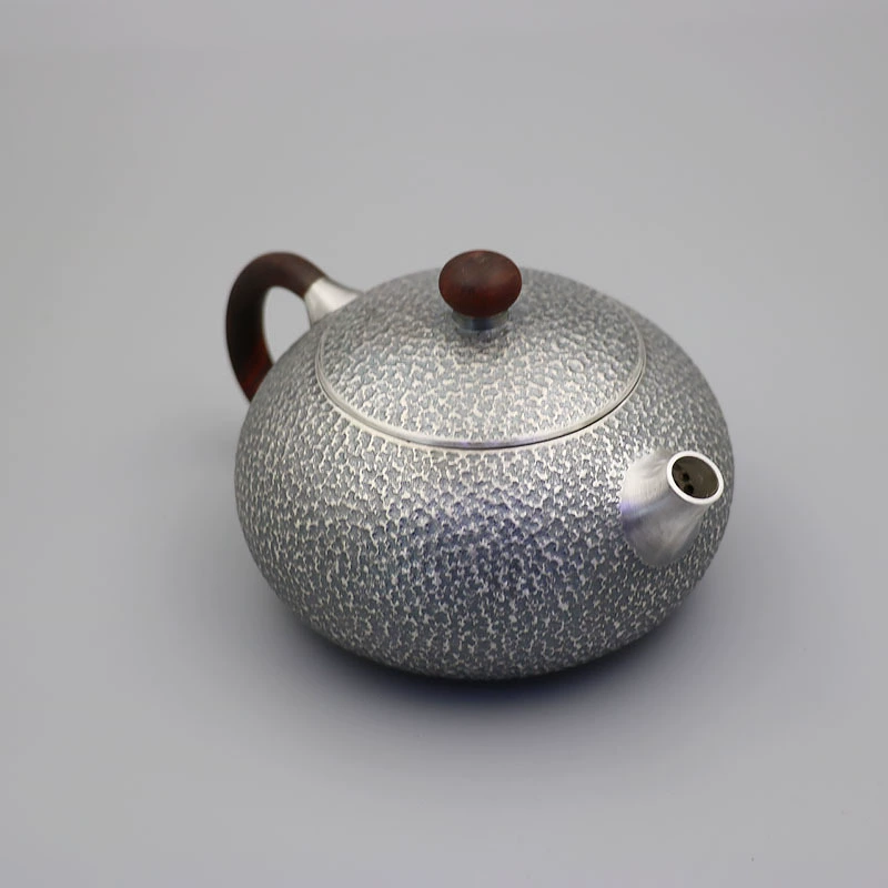 Tea cup, silver bracelet, with a forged pattern teapot, 925 sample silver, simple and elegant design