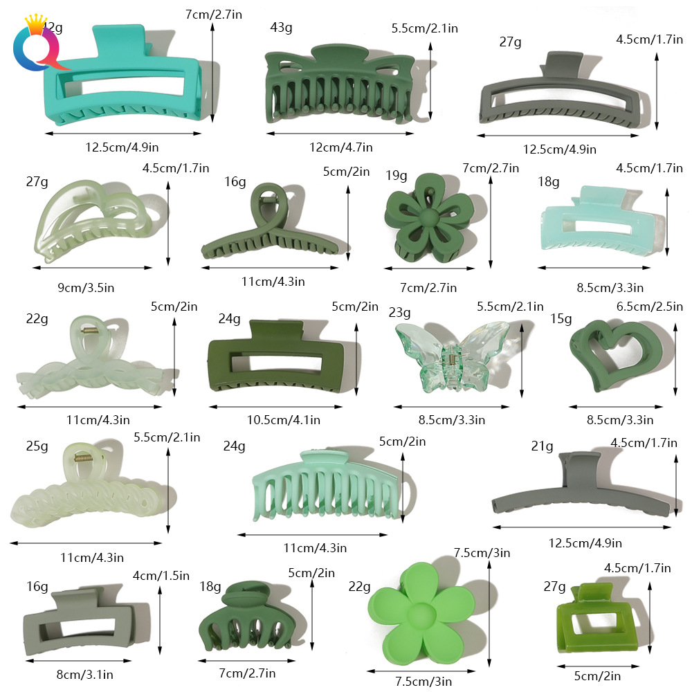 14g Weight Hair Claws Hair Accessories Type Sweet Heart Shape Flower Butterfly Plastic Hair Claws 1 Piece