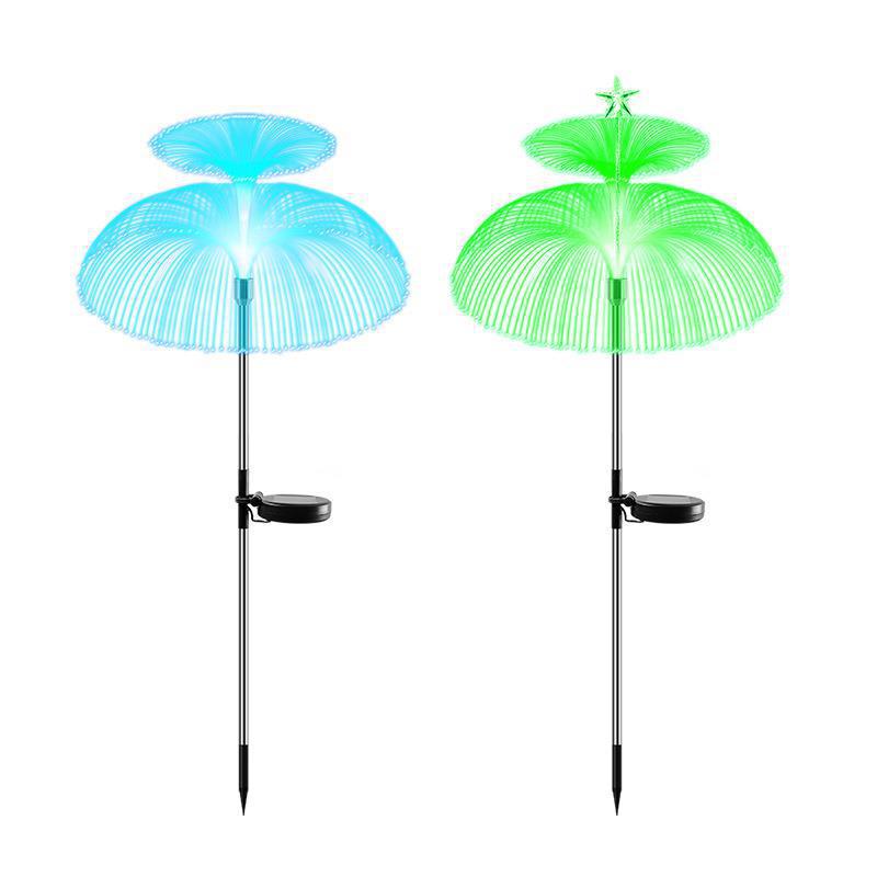 Solar medusa jardín decoración LED colorida atmósfera de Navidad césped enchufado iluminación de paisaje farolas