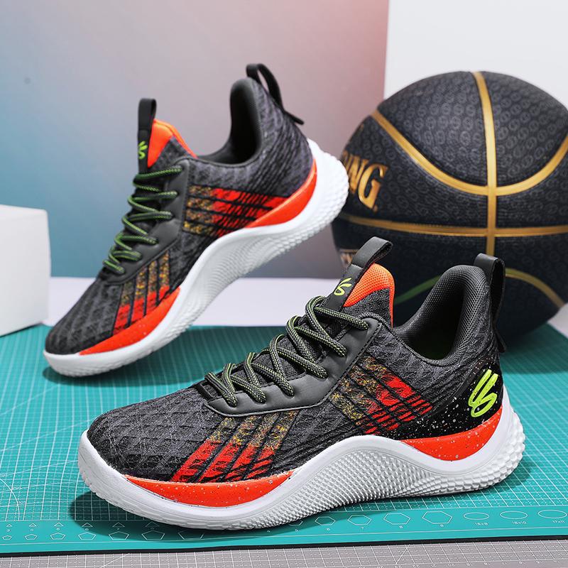 Curry 10 Generación de zapatillas de baloncesto zapatos de malla de los hombres y las mujeres Curry10 botas de combate de flujo de absorción de choque bajo-top zapatilla de deporte de combate