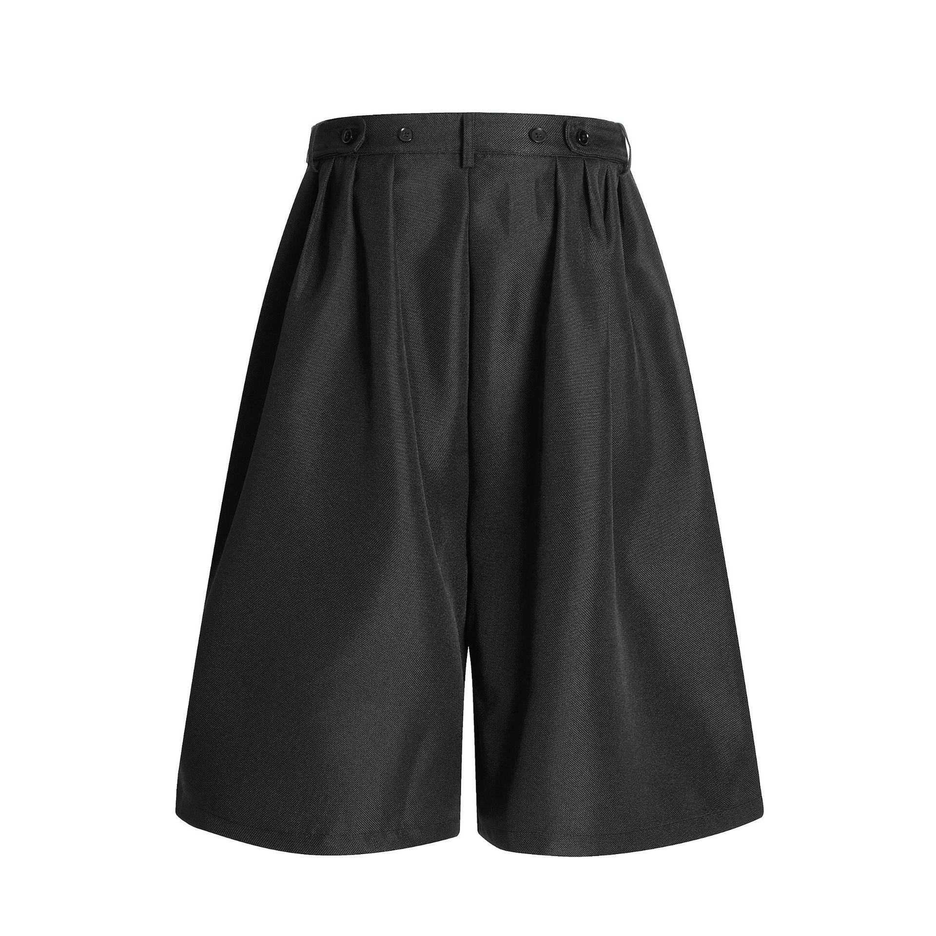 C910 American Retro Summer High-End Multi-Solid Color Draped Trousers Design Men's Loose Three-Point Casual Shorts