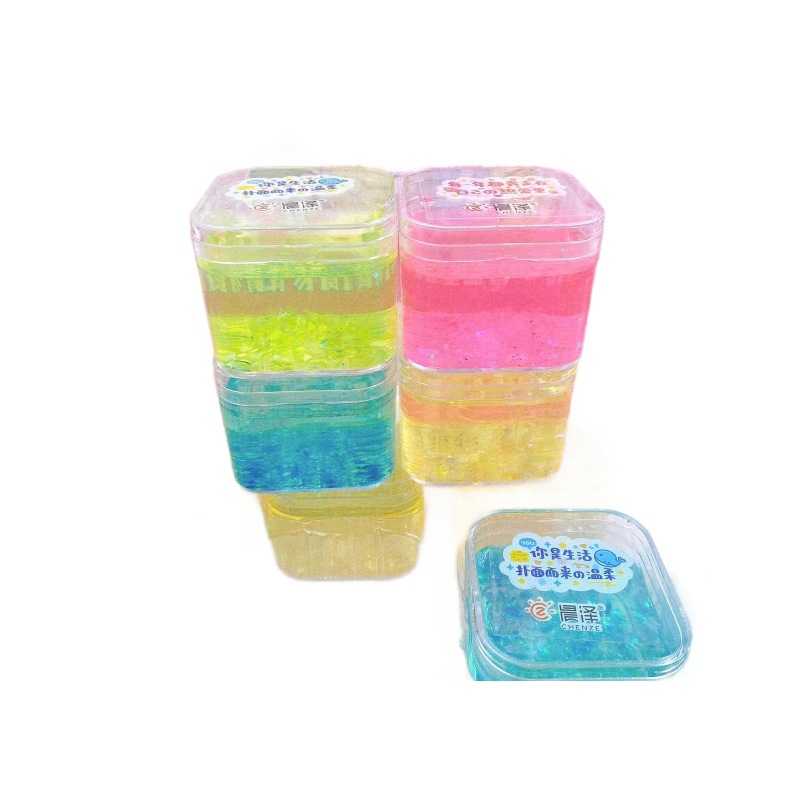 Nuevo cubo de azúcar, arcilla de cristal, pegamento espumoso, arcilla de color, color de alto valor, pellizco y descompresión, lote de juguetes de bricolaje hechos a mano