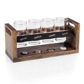 复古木质杯托啤酒杯展示木托盘创意酒杯架鸡尾酒托盘酒吧飞行酒托