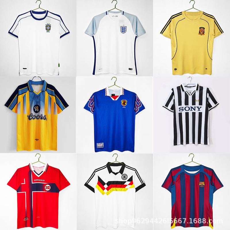 Vintage football jerseys Germany England Brazil Norway Spain La Liga Vintage football jerseys Germany England Brazil Norway Spain La Liga