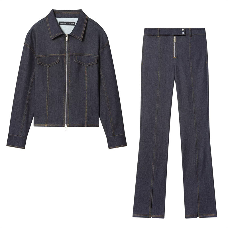 Foreign Trade Cross-Border Women's Clothing Wholesale 2025 Denim Jacket 8881058 Jeans 8872058 Japanese and Korean Casual Style