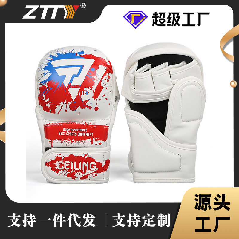 Ceiling nuevos guantes de lucha MMA Sanda serie UFC con medio dedo, guantes de lucha, equipo de lucha