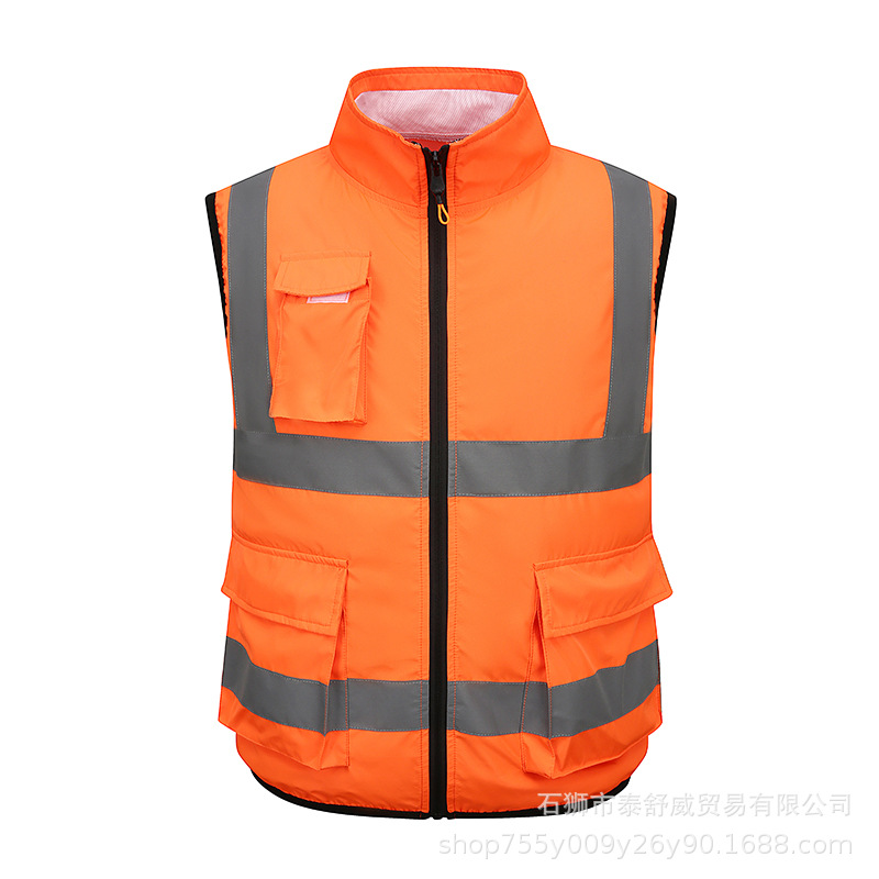 Chaleco de enfriamiento de verano con tiras reflectantes, ventilador, ropa, refrigeración, aire acondicionado, chaleco, saneamiento, ropa de trabajo de los trabajadores de la administración de carreteras