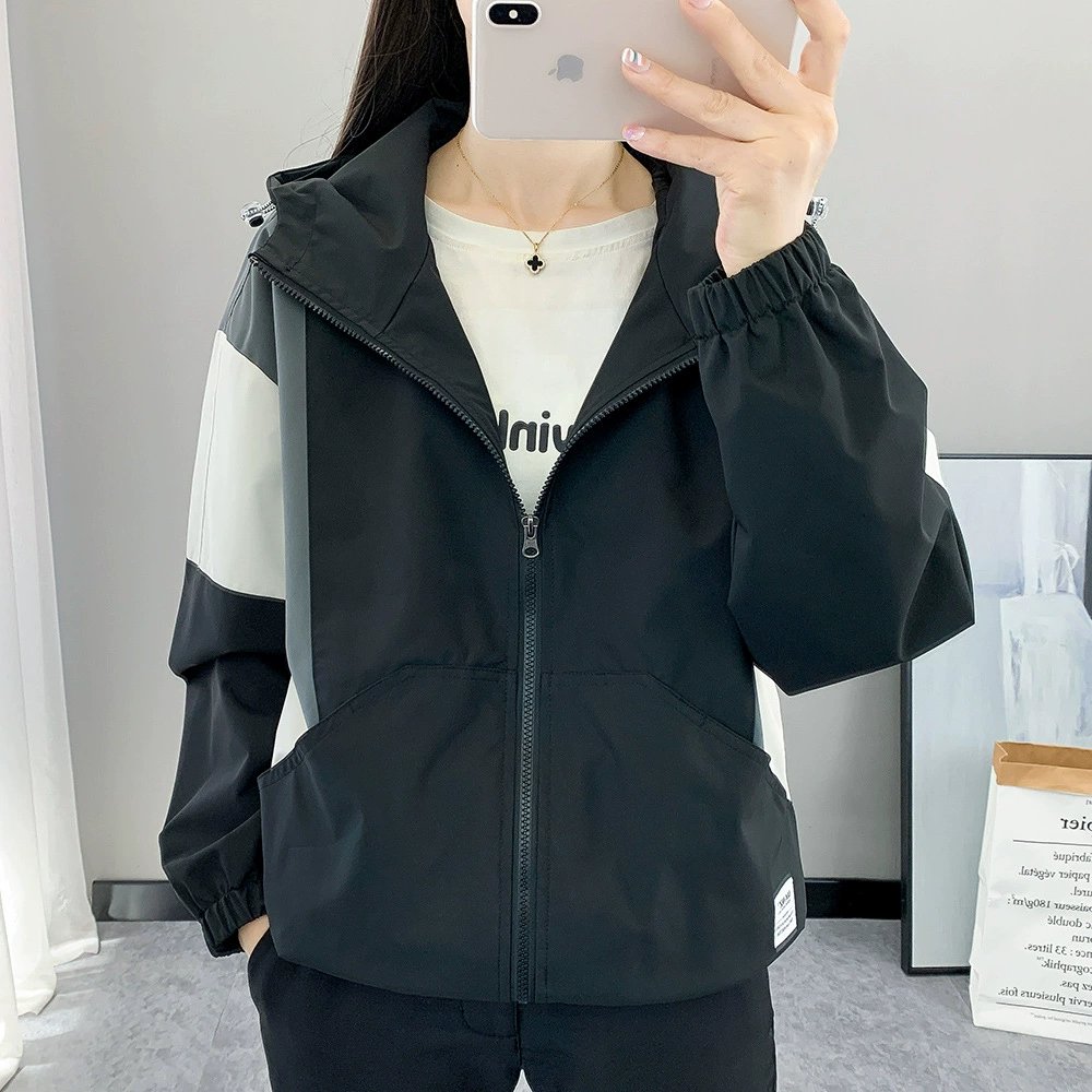Travel windproof jacket with hood, keep warm set, climbing trench coat