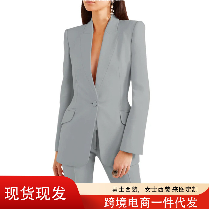 Cross-border preferred women's suit two-piece high-end fashion temperament suit suit professional women's clothing source factory