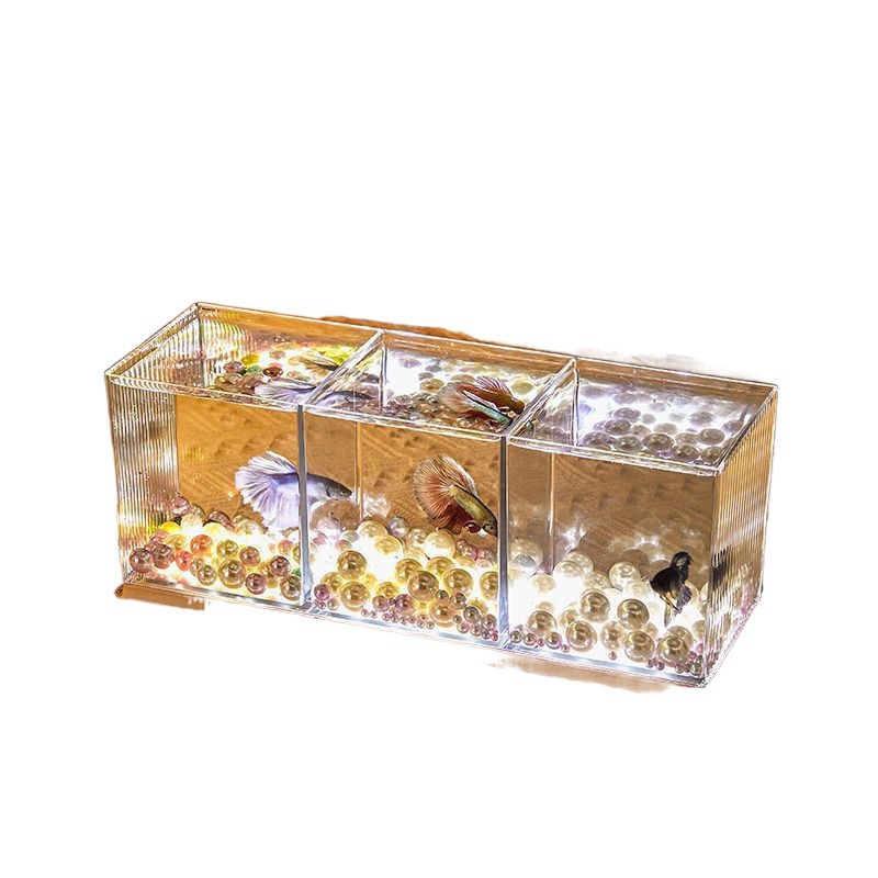 Fish tank net red luminous ornamental fish square small tank fish…