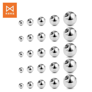 Stainless Steel Internally Threaded Steel Ball, Standard Stainless Steel Piercing Accessories, Smooth Ball Lip Studs, Ear Studs, Eyebrow Studs Replacement