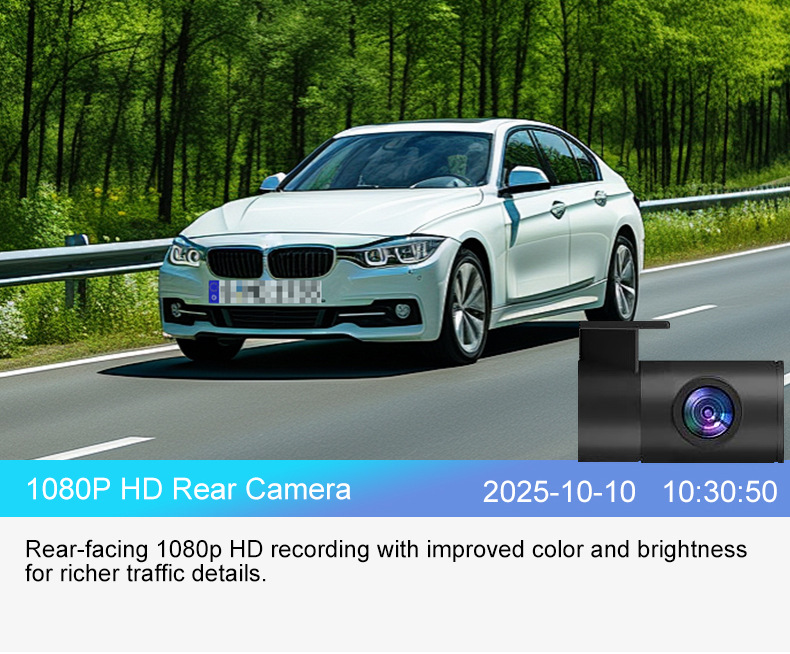 Cross-Border New Product Driving Recorder Hd 4K Front and Rear Dual Recording Mobile Phone Interconnection Gps Driving Track Car 5Gwifi