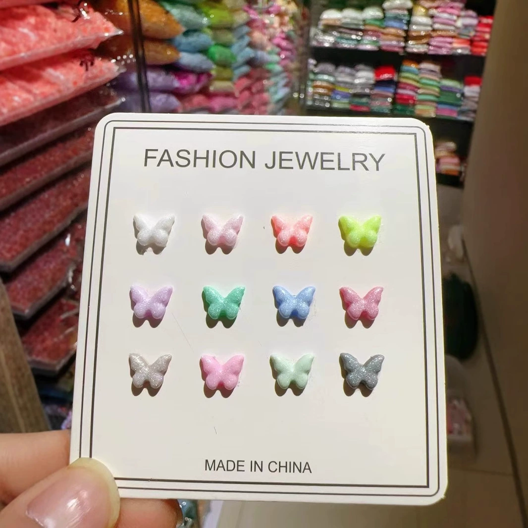 Маникюрные аксессуары Жемчужная макаронная бабочка трехмерная маникюрная смола украшения смешанные новые аксессуары