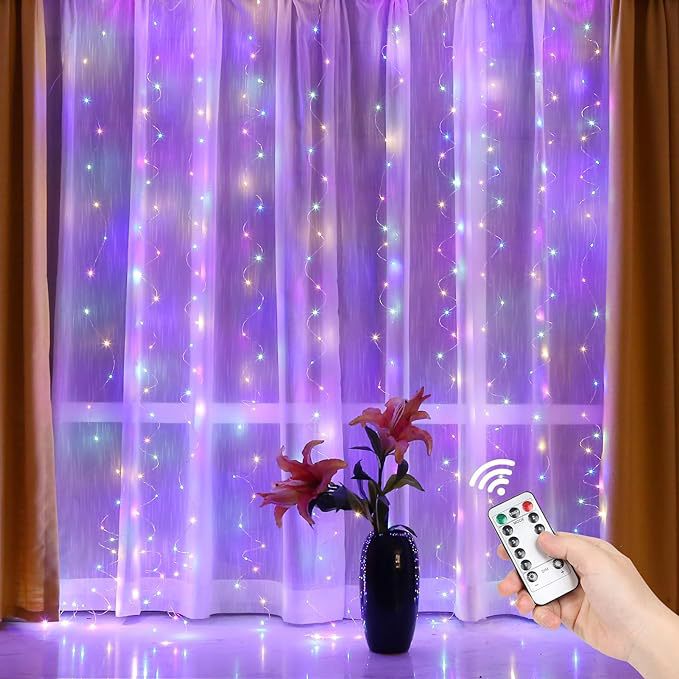 Transfronterizo 3 * 3m LED lámpara de cobre lámpara de cortina USB ocho funciones lámparas de color cadena de luz de Navidad lámpara decorativa lámpara de luz super brillante