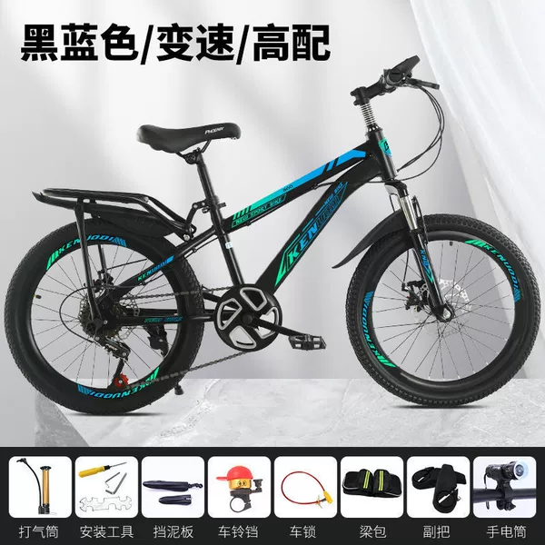 Shock-absorbing blue bike shifter (brake handle) disc brake