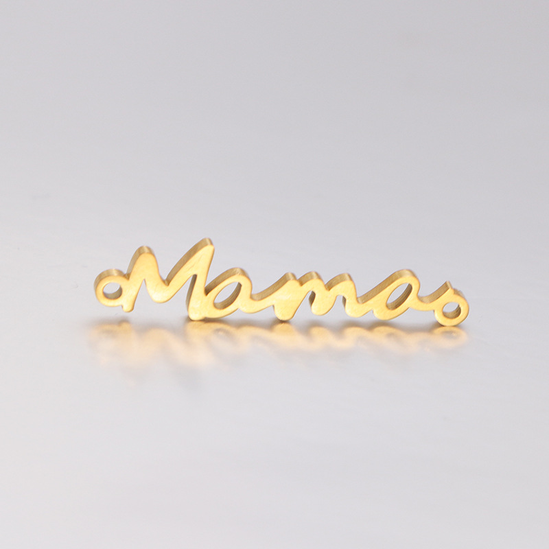 2g Weight Pendant Jewelry Making Type 7*32mm Jewelry Making Size DIY Jewelry Accessories Classification 304 Stainless Steel Material Mother'S Day Festival Letter Pattern Polishing, Plating Design Simple Style, Classic Style Style 7*32mm 304 Stainless Steel Letter Pendant 4