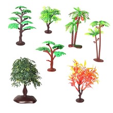 树木模型玩具微景观植物椰树棕榈树恐龙军事DIY多款沙盘场景摆件