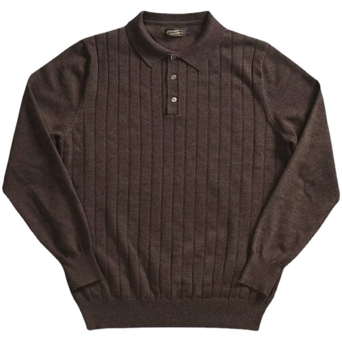 Vintage Style Plaid Collar Knit Shirt Autumn/Winter Korean Elegant Young Men Slim Fit Polo Shirt Long Sleeve Top