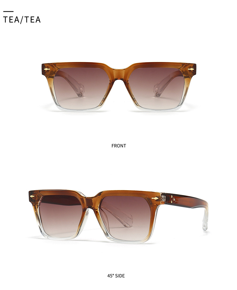 Nouvelles lunettes de soleil carrées papillon pour hommes, défilé de mode européen et américain, lunettes de soleil à la mode, lunettes de soleil transfrontalières 3407_voghion.com