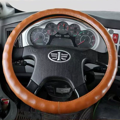 Steering wheel cover handle cover four seasons universal - khaki-yellow-without-holes-36cm