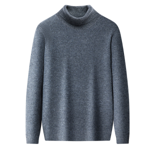 Hengyuanxiang genuine goods 100% cashmere sweater men's turtleneck sweater autumn and winter thick lapel knitted base sweater winter
