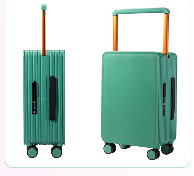 Vali nhựa PC 20 inch bánh xe vòng bi thật, vách ngăn đôi, màu cam — Injection Molding PC Double vách ngăn với túi lưới màu cam chi tiết 37