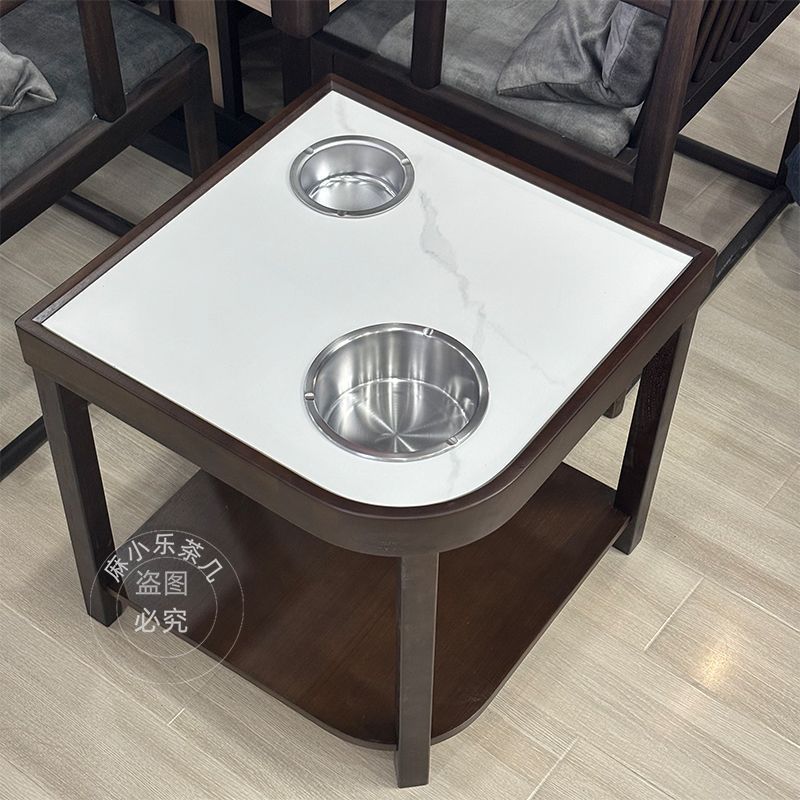 岩板麻将机茶几茶水架麻将桌小边几置物架棋牌室可移动专用茶水桌|undefined