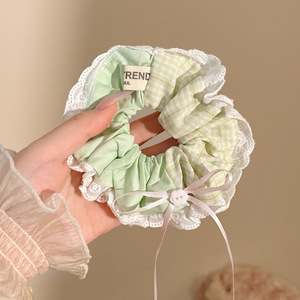 Anillo de cabello perezoso coreano cuerda de cabeza intestino grande niñas de alto nivel de la sensación de cabello de alta elasticidad correa de cabello de cabello super grande