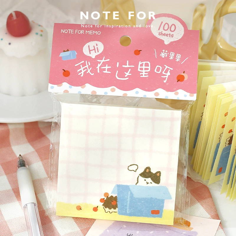 NOTE FOR 100 notes Hi, I'm here. Japanese cute message memo account material paper