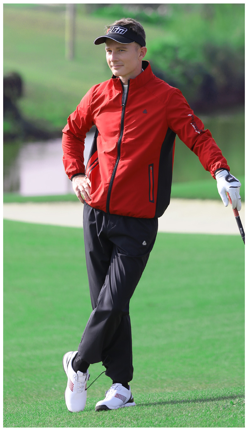 Quần thể thao golf nam chống mưa, thun eo điều chỉnh dây — KUZ095-màu trắng, KUZ095-Màu đen chi tiết 8