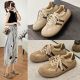 Vintage German Training Shoes Women's 2024 Autumn New Korean Style Doll Head Flat Lace Soft Bottom Forrest Gump Casual sneaker