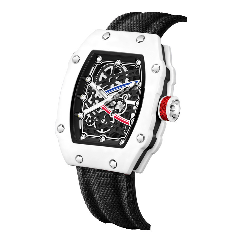 2026 New Model Carbon Fiber Texture Popular Business Barrel-Shaped High-End Men's Sports Watch Cross-Border Wholesale Supply 2026 New Model Carbon Fiber Texture Popular Business Barrel-Shaped High-End Men's Sports Watch Cross-Border Wholesale Supply