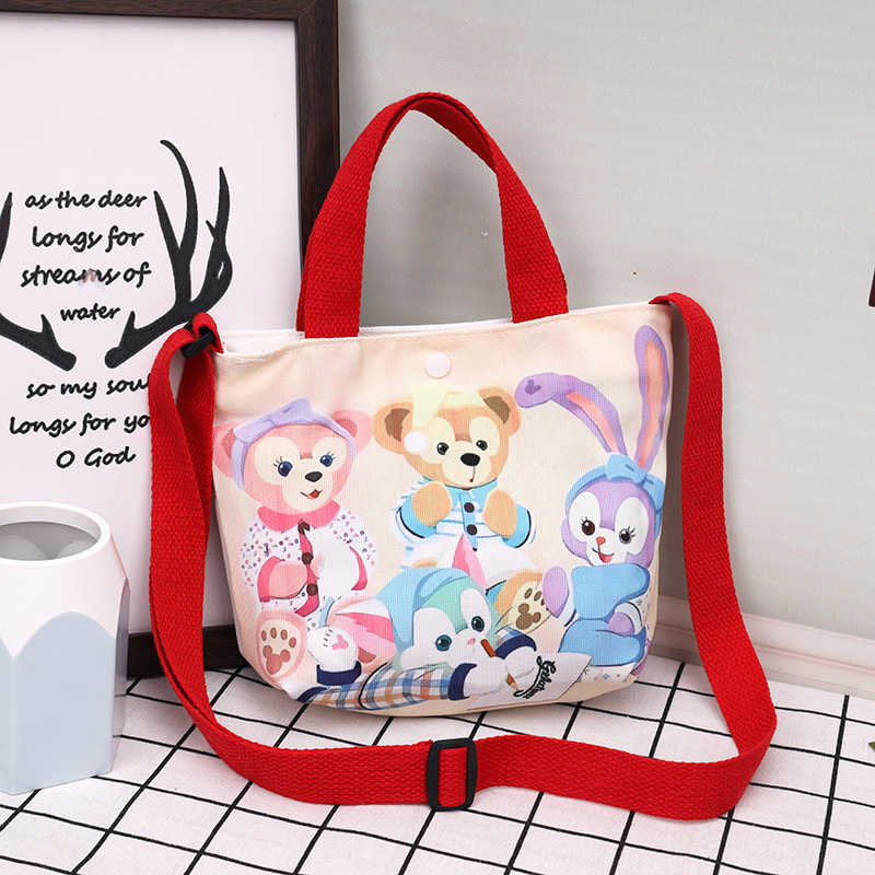 Bolsos para niños al por mayor Bolsos de hombro de moda coreana para niños Bolsos de mensajero para niños de lona de dibujos animados Bolsos de mano