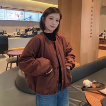 爆款高级感圆领轻薄棉服外套女装2025秋冬季时尚洋气休闲韩版上衣