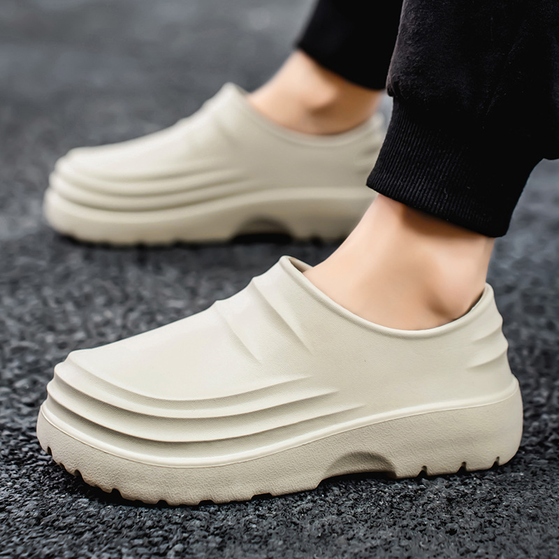 Zapatos de chef zapatos de trabajo de trabajo a prueba de agua y aceite de plataforma de nuevo estilo para hombres y mujeres sandalias de Baotou transfronterizas para parejas