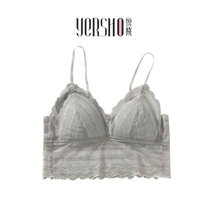 悦晓 Silk lace sexy bra top, thin wireless bra, underwear