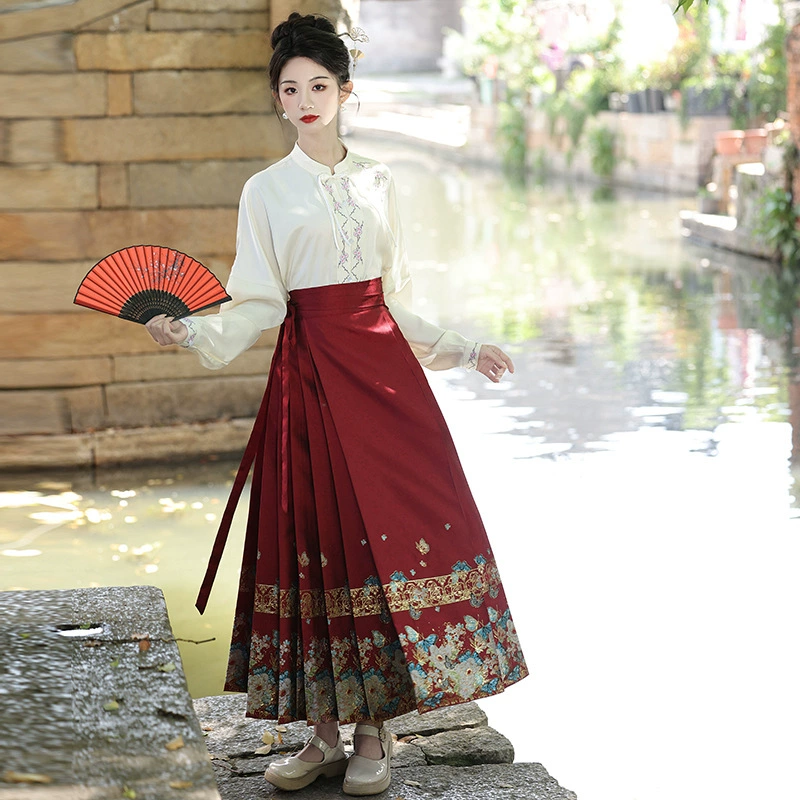 Золотая принцесса красная оригинальная ткацкая золотая юбка с лапшой