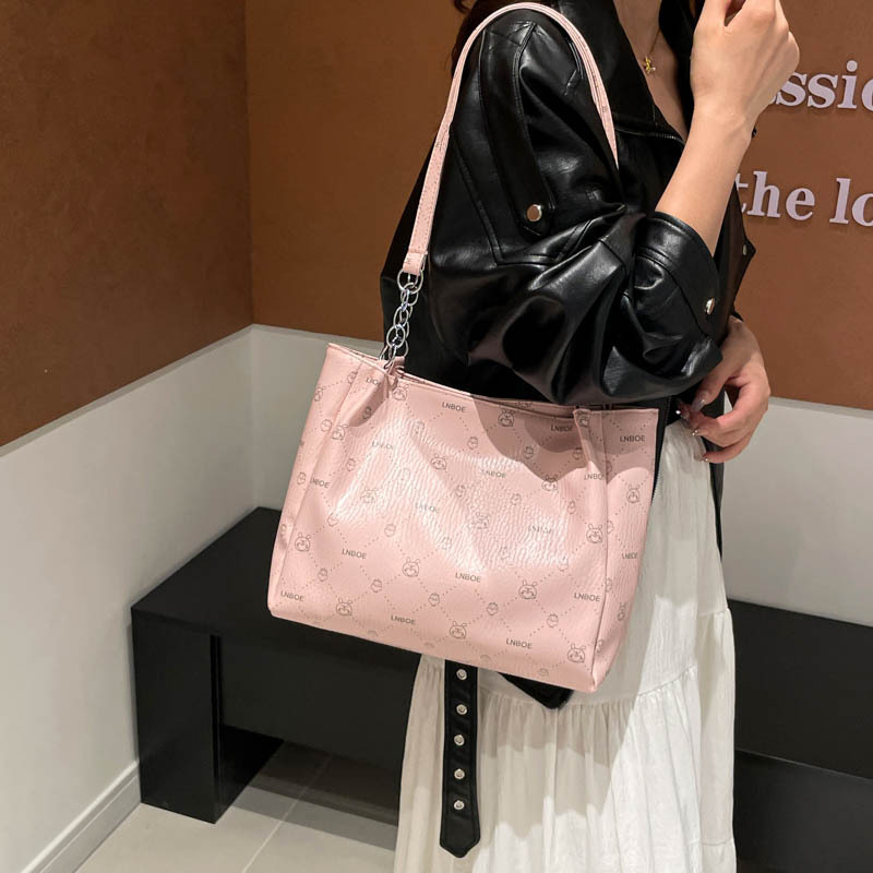 包包女通勤托特包跨进新款潮流时尚单肩包大容量简约复古印花女包|undefined