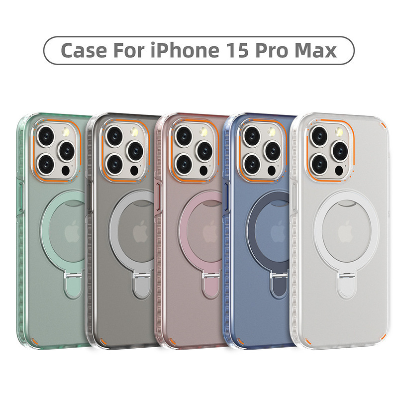 新しい自慢の磁気スタンド14はiphone16 promax携帯ケースアップル15pc tpu 2 in 1を適用します。|undefined