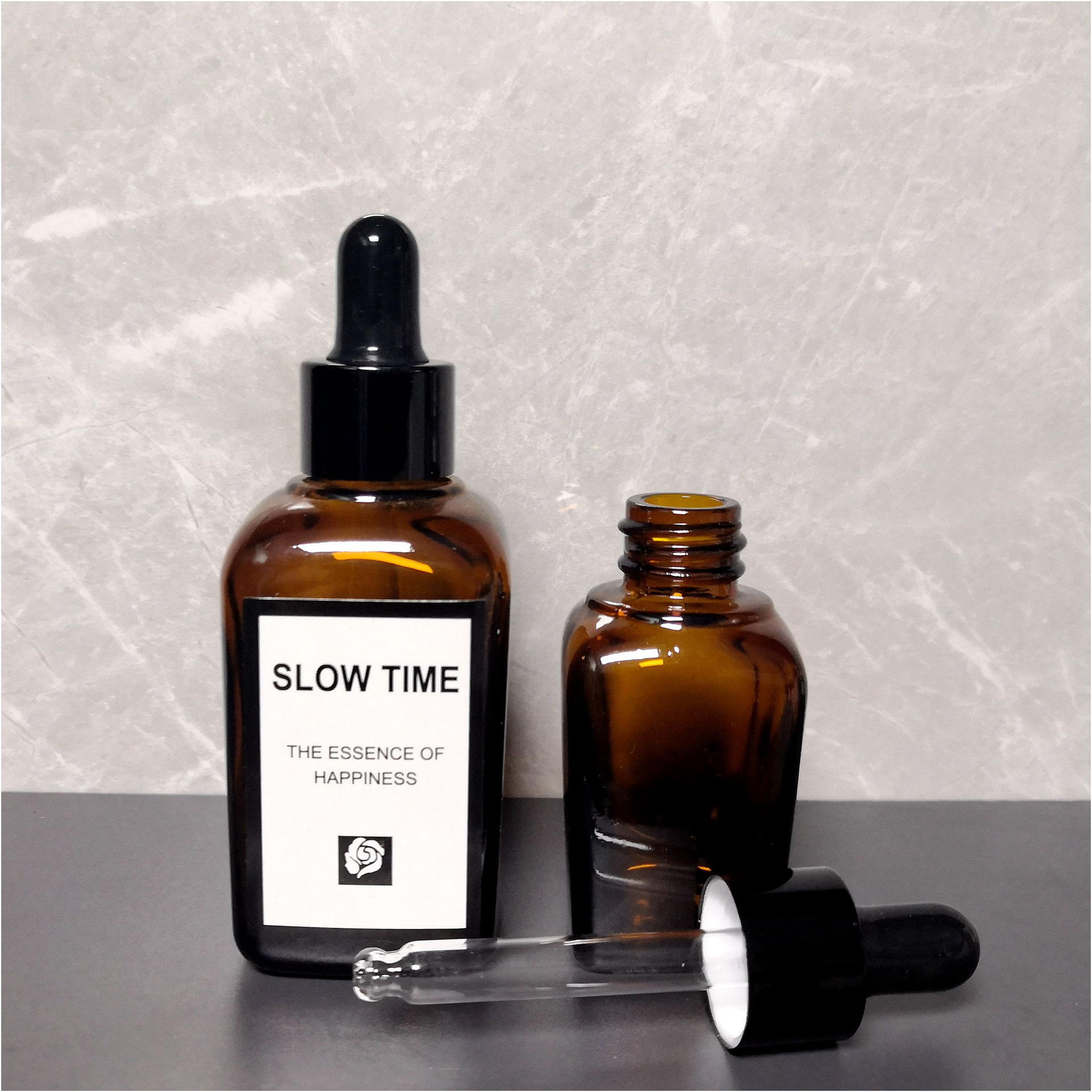 四方棕色滴管瓶避光精油瓶美容院调配瓶精华液分装瓶旅行小样空瓶