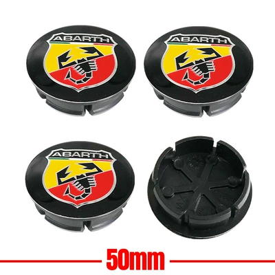 Suitable for FIAT Abarth Car logo - black-background-abbas-50mm-set