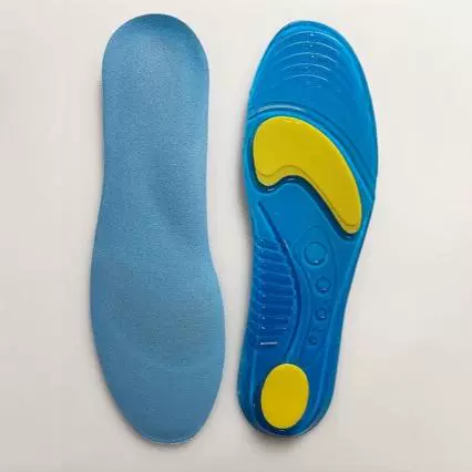 Источник фабрики прямых продаж силиконовая утолщенная стелька TPE двухцветная амортизация высокая пуля мягкая и удобная спортивная стелька