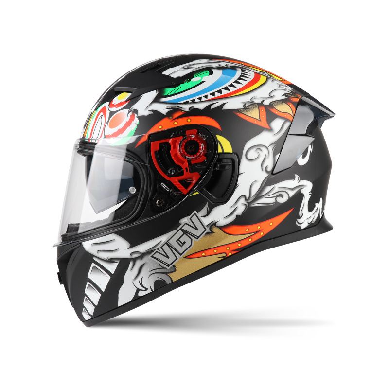 [En stock] Casco de motocicleta certificado 3c Casco completo para hombre Casco de seguridad de motocicleta de cuatro estaciones de doble lente de invierno