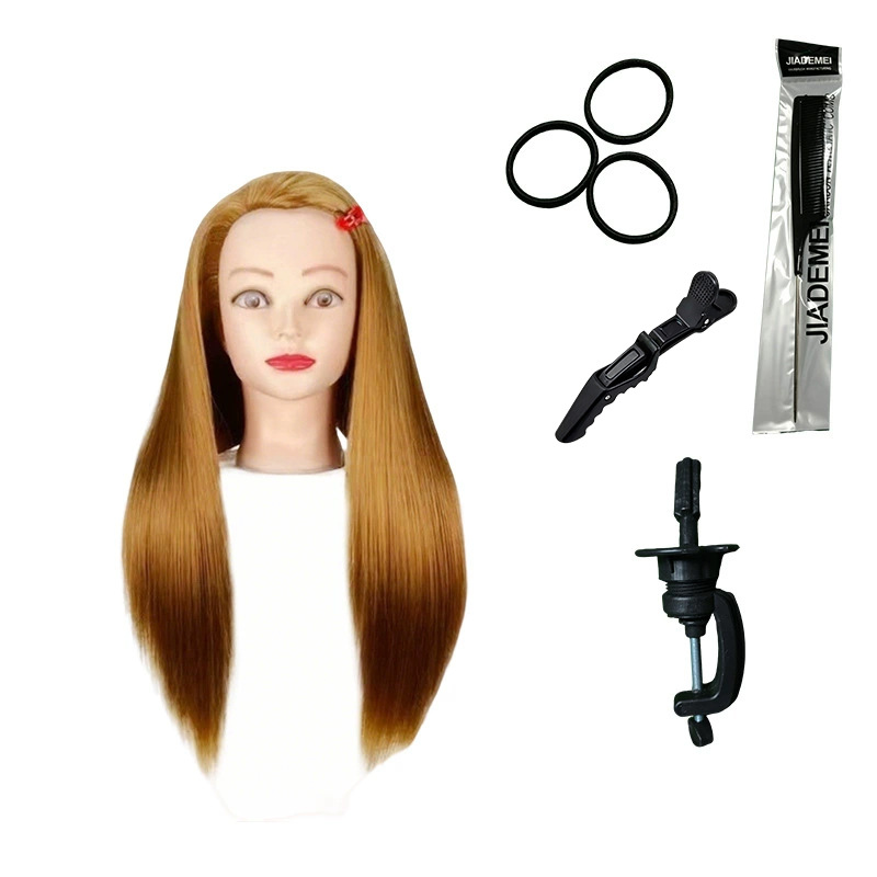 Cabeza de Entrenamiento para Peluquería de Fibra Sintética para Prácticas de Peluquería