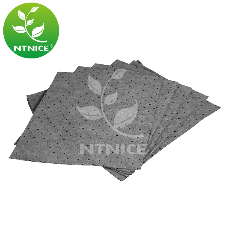 通用型吸附棉吸油垫 灰色油品化学品吸液棉复合压点吸油棉