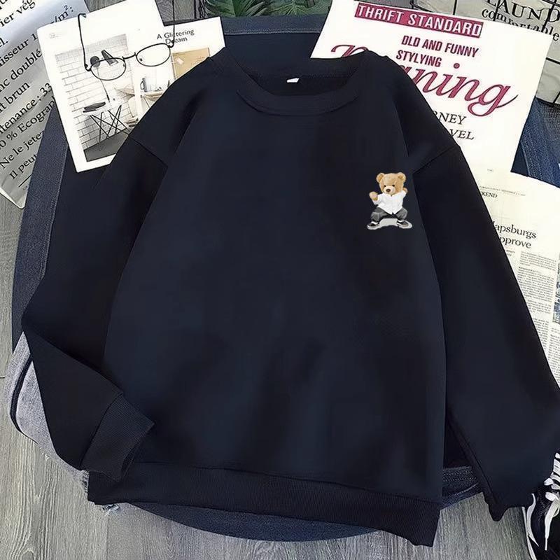 Trendy Men's Sweatshirt 2024 Spring New Hong Kong Style Youth Fashion Stylish Loose Couple Outfit Versatile Long-Sleeve T-Shirt Trendy Men's Sweatshirt 2024 Spring New Hong Kong Style Youth Fashion Stylish Loose Couple Outfit Versatile Long-Sleeve T-Shirt