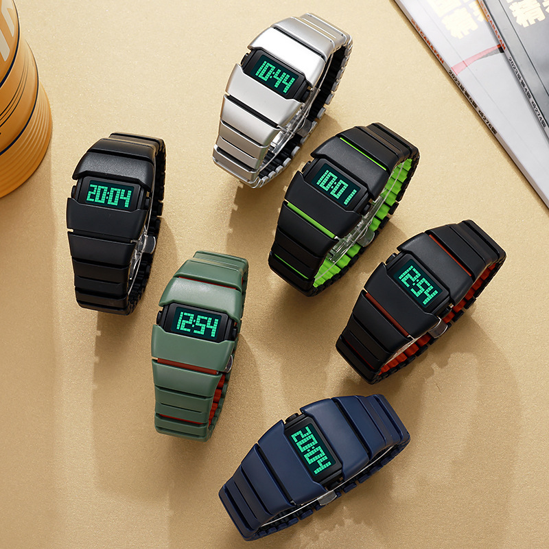 Watch Men's Sports Waterproof Luminous Digital Display Millennium Y2K Special-Shaped Watch Wholesale Y2K Style Watch Watch Men's Sports Waterproof Luminous Digital Display Millennium Y2K Special-Shaped Watch Wholesale Y2K Style Watch