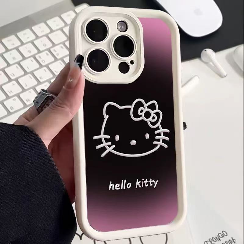 Funda para Teléfono iPhone 17 Pro con Diseño de Gatito Morado Oscuro, Compatible con Apple 15/14, Modelo 13 Pro Max, Nuevo Modelo 16