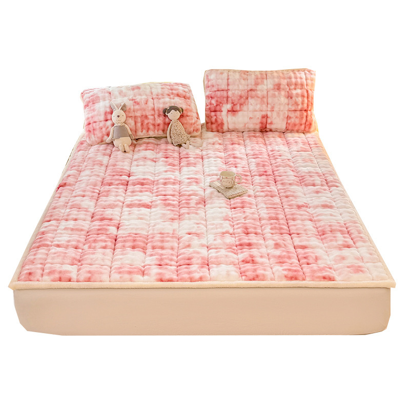 Otoño y invierno leche colchón de lana cojín cama casera cubierta de lana colchón sábanas colchón sábanas sábanas para dos personas