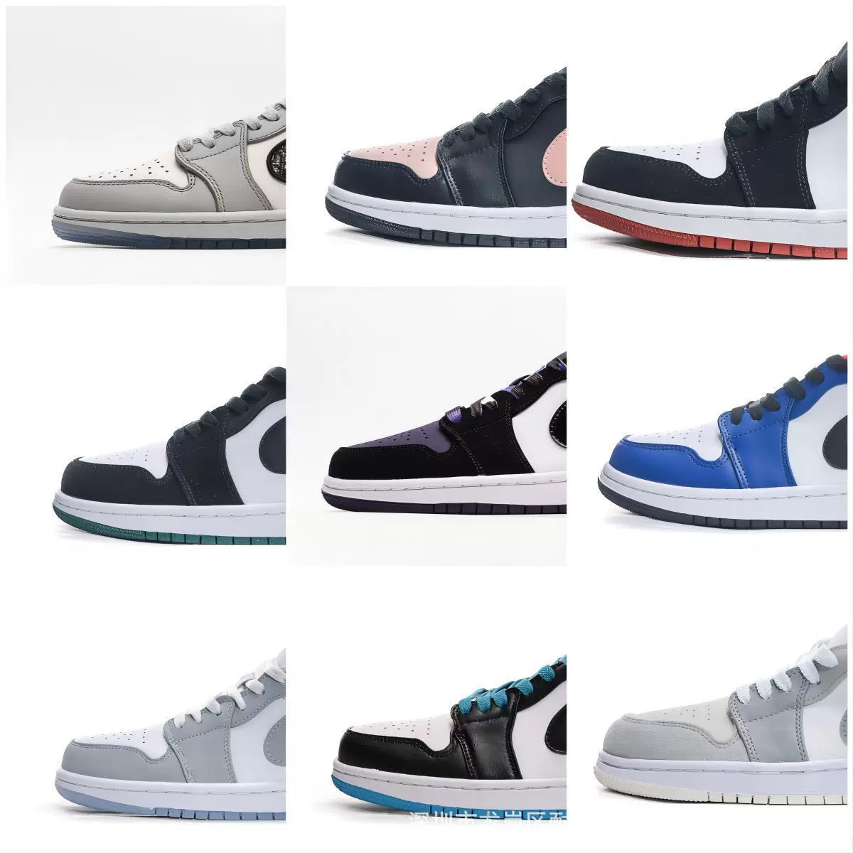 Putian Shoes Pure Original aj1 Low Side Joe 1 Lightning Barb Shadow Grey North Carolina Blue Casual Basketball Shoes for Men and Women